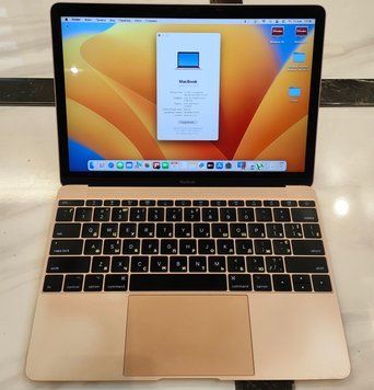 Супер тонкий! Macbook Retina 12" 2017 A1534 8/512 Ventura+Win 10 A1534 фото