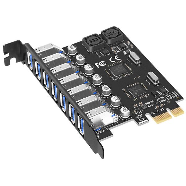 Карта розширення USB 3.0 PCI-E 7 портів/Розширювач портів 7х3.0 USB 7USB фото